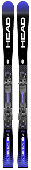 Горные лыжи Head Supershape E-Titan Sw Bb-Pr с креплениями Prd 12 Gw Brake 95 [F] Black/Blue - Фото 1 большая