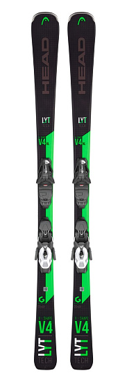 Горные лыжи Head V-Shape V4 XL LYT-PR с креплениями PR 11 GW Brake 90 [G] Black/Green - Фото 1 большая