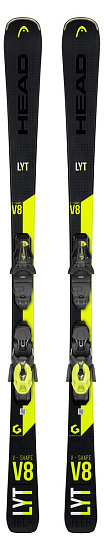 Горные лыжи Head V-Shape V8 SW LYT-PR с креплениями PR 11 GW BRAKE 78 [G] Black/Yellow - Фото 1 большая