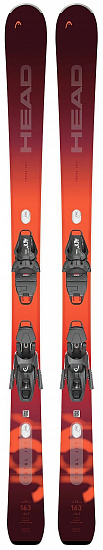 Горные лыжи женские Head E-Total Joy Sw Slr Joy Pro с креплениями Joy11 Gw Slr Br90[H] Dk Red/Orange - Фото 1 большая