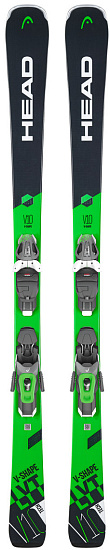 Горные лыжи Head V-Shape V10 SW LYT PR Black/Green с креплениями PR 11 GW Brake 90 [G] - Фото 1 большая