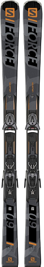 Горные лыжи Salomon E S/Force 9 с креплениями Z10 GW L Grey/Black/Orange - Фото 1 большая