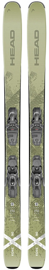 Горные лыжи Head Kore X 90 Lyt-PR с креплениями PRW 11 GW Brake 90 [G] Olive/White - Фото 1 большая