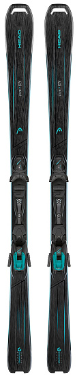 Горные лыжи женские Head Pure Joy SLR Black/Turquoise с креплениями JOY 9 AC SLR BRAKE 78 [H] - Фото 1 большая