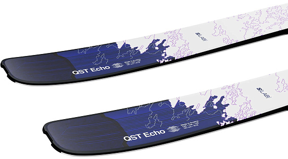 Лыжи Salomon N S/Lab Qst Echo White/Process Blue - Фото 4 большая