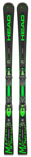 Горные лыжи Head Supershape e-Magnum SW SF-PR с креплениями PRD 12 GW BR 85 [F] Black/Neon Green - Фото 1 большая