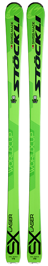 Горные лыжи Stockli Laser SX STOSP с креплениями SP12Ti75 Green/Black - Фото 1 большая