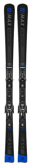 Горные лыжи Salomon X S/Max Blast с креплениями X12 Tl W Br Black/Blue - Фото 1 большая