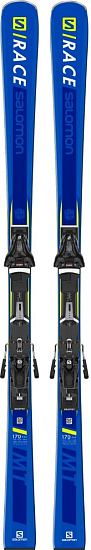 Горные лыжи Salomon E S/Race Mt с креплениями Z12 GW F Blue/Yellow - Фото 1 большая