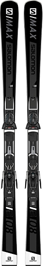 Горные лыжи Salomon E S/Max 8 с креплениями Z10 GW L80 Black - Фото 1 большая
