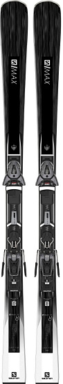 Горные лыжи Salomon E S/Max W 8 с креплениями Z10 GW L Black/White - Фото 1 большая