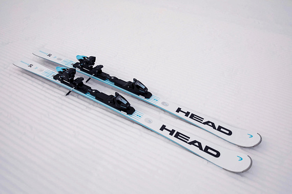 Горные лыжи Head WC Rebels e-SL SW RP Evo 14 с креплениями Freeflex 14 GW BR 85 [D] White/Speedblue - Фото 2 большая