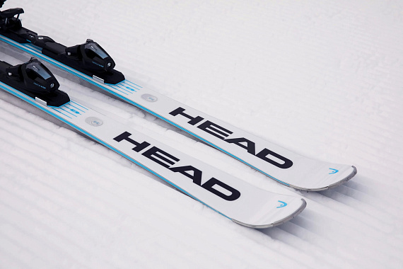 Горные лыжи Head WC Rebels e-SL SW RP Evo 14 с креплениями Freeflex 14 GW BR 85 [D] White/Speedblue - Фото 3 большая
