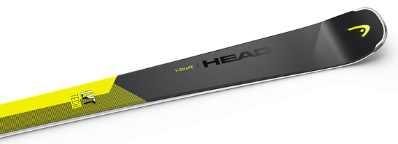 Горные лыжи Head V-Shape V8 с креплениями Pr 11 Gw Brake 78 [G] Black/Yellow - Фото 4 большая