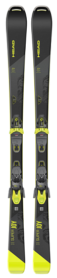 Горные лыжи женские Head Super Joy креплениями Joy 11 Gw Slr Brake 78 [H] Black/Neon Yellow - Фото 1 большая