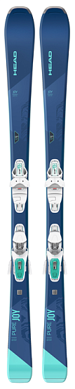 Горные лыжи женские Head Pure Joy с креплениями Joy 9 Gw Slr Brake 78 [H] Blue/Turquoise - Фото 1 большая