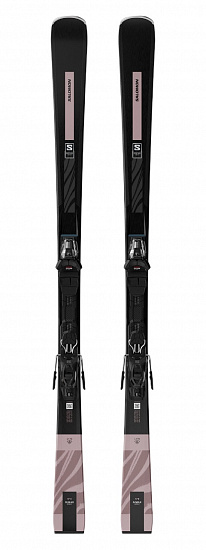 Горные лыжи женские Salomon E S/Max N°8 с креплениями M10 GW L80 Black - Фото 1 большая