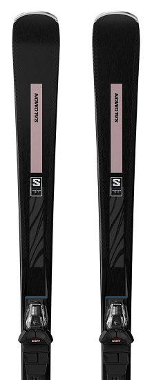 Горные лыжи женские Salomon E S/Max N°8 с креплениями M10 GW L80 Black - Фото 2 большая