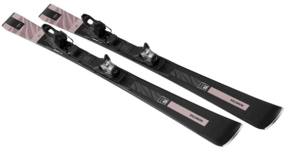 Горные лыжи женские Salomon E S/Max N°8 с креплениями M10 GW L80 Black - Фото 4 большая