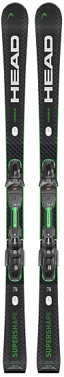 Горные лыжи Head Supershape e-Magnum SW BB-PR с креплениями Prd 12 Gw Brake 85 [F] Black/Green - Фото 1 большая