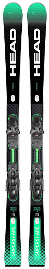 Горные лыжи Head Supershape E-Magnum Sw Bb-Pr с креплениями Prd 12 Gw Brake 85 [F] Black/Green - Фото 1 большая