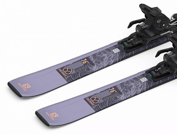 Горные лыжи женские Salomon Distance 76 с креплениями M10 GW Silver/W - Фото 4 большая