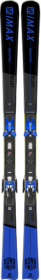Горные лыжи Salomon S/Max Blast с креплениями X12 TL GW W BR Black/Blue - Фото 1 большая