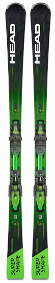 Горные лыжи Head Supershape E-Magnum Sf-Pr с креплениями Prd 12 Gw Br 85 [F] Black/Neon Green - Фото 1 большая