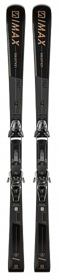 Горные лыжи Salomon E S/Max 1947 с креплениями Z12 GW Black/Brown - Фото 1 большая