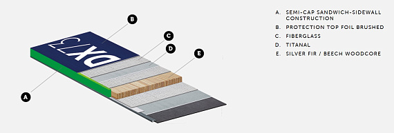 Горные лыжи Kastle DX73 Prem SLR PRO Base с креплениями K10 SLR GW White/Blue - Фото 2 большая
