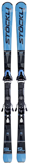 Горные лыжи Stockli Laser SL с креплениями SRT12 FT80 Blue - Фото 1 большая