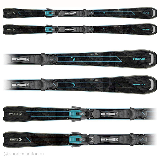 Женские горные лыжи Head Pure Joy SLR с креплениями JOY 9 AC SLR black/turquoise - Фото 3 большая