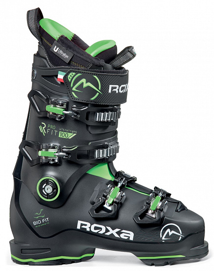 Горнолыжные ботинки Roxa Rfit Pro 100 Gw Black/Black/Green - Фото 1 большая