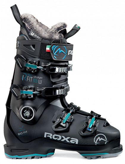Горнолыжные ботинки женские Roxa Rfit Pro 85 Gw Black/Black/Acqua - Фото 1 большая