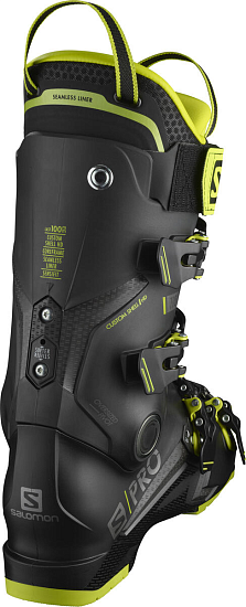Горнолыжные ботинки Salomon S/Pro 110 Gw Black/Acid Gree - Фото 3 большая