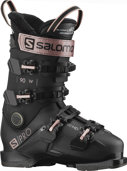 Горнолыжные ботинки женские Salomon S/Pro 90 W Gw Black/Rose/Bell - Фото 1 большая