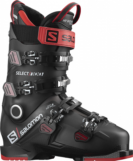 Горнолыжные ботинки Salomon Select 100 Black/Belluga/Goji - Фото 1 большая