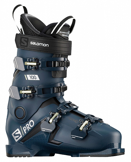 Горнолыжные ботинки Salomon S/Pro 100 Petrol Bl/Jet Blac - Фото 1 большая