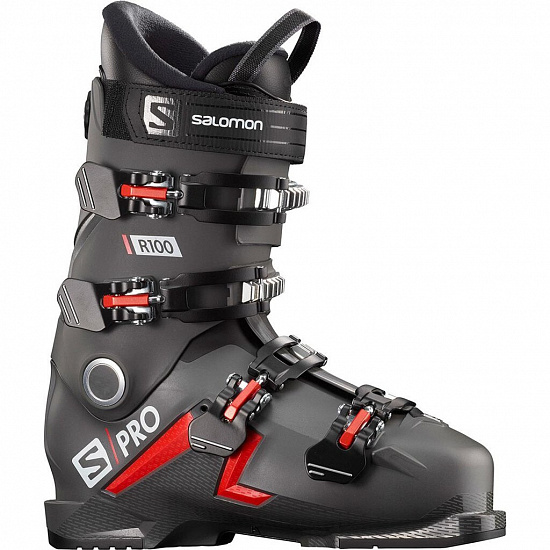 Горнолыжные ботинки Salomon S/Pro R100 Silver/Black/Red - Фото 1 большая