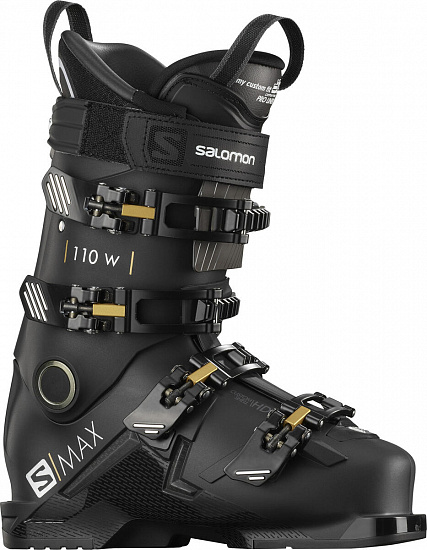 Горнолыжные ботинки женские Salomon S/MAX 110 JET Black/Gold G - Фото 1 большая