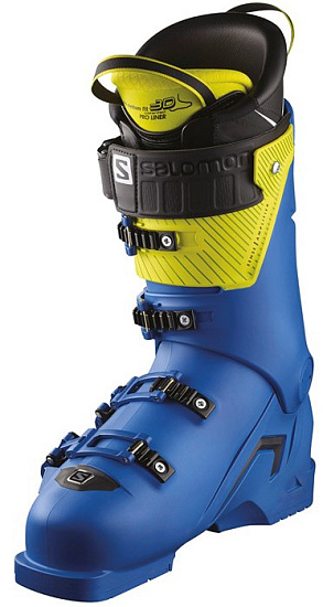 Горнолыжные ботинки Salomon S/MAX 130 Carbon Raceblue/Acid Gree/Black - Фото 4 большая