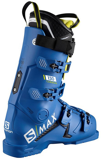 Горнолыжные ботинки Salomon S/MAX 130 Carbon Raceblue/Acid Gree/Black - Фото 5 большая