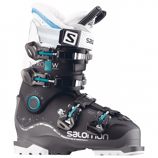 Горнолыжные ботинки женские Salomon X PRO 90 Black/Anthracite - Фото 1 большая