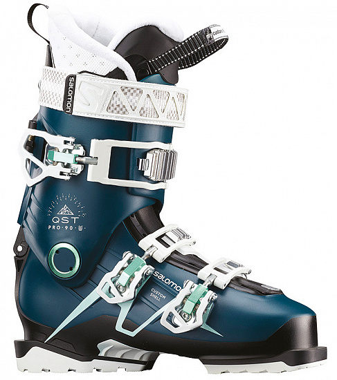 Горнолыжные ботинки женские Salomon Qst Pro 90 Petrol Bl/Bk/Abl - Фото 1 большая