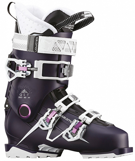 Горнолыжные ботинки женские Salomon Qst Pro 80 Eggplant/Pr/Wht - Фото 1 большая