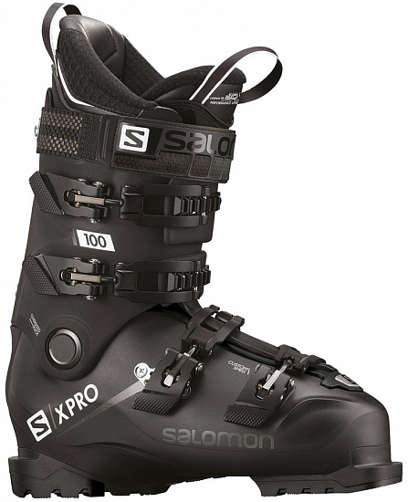 Горнолыжные ботинки Salomon X PRO 100 Black/Metablack/Wht - Фото 1 большая