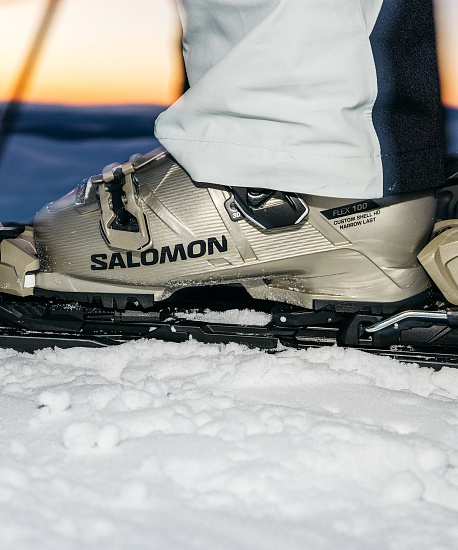 Горнолыжные ботинки женские Salomon S/Pro Alpha 100 W Gw Light Bronze Met./Black/Black - Фото 6 большая