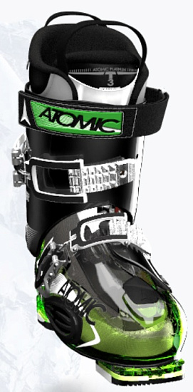 Горнолыжные ботинки Atomic Live Fit 100 Transparent Green/B - Фото 3 большая