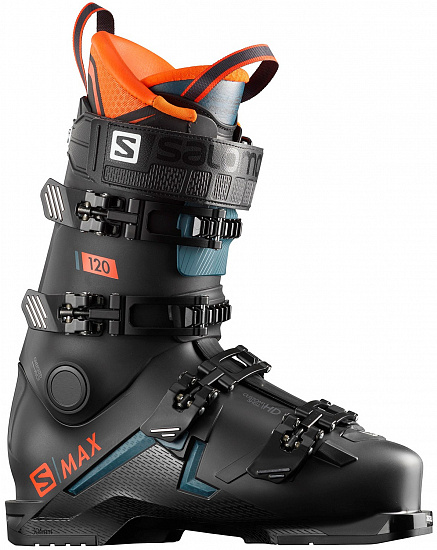 Горнолыжные ботинки Salomon S/MAX 120 Black/Orange - Фото 1 большая