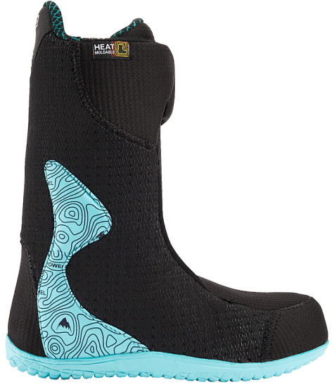 Сноубордические ботинки мужские Burton Slx Black/Teal - Фото 4 большая